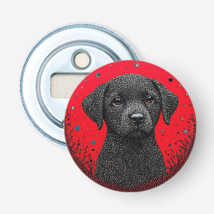 Whimsical Black Dog Bottle Opener
