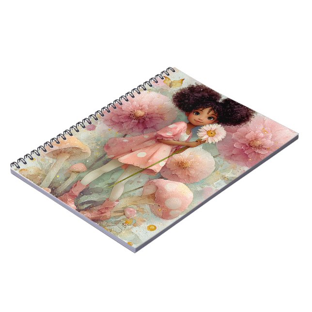 Whimsical Black Girl Art Notebook (Left Side)