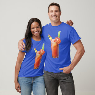 Whimsical Bloody Mary: Surreal Cocktail Art T-Shirt