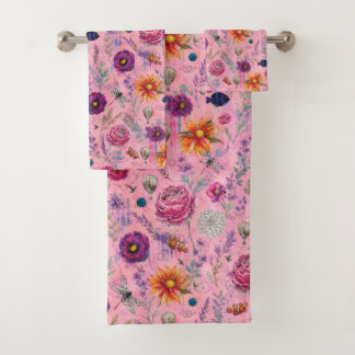 Whimsical Bloom Garden Bath Towel Set