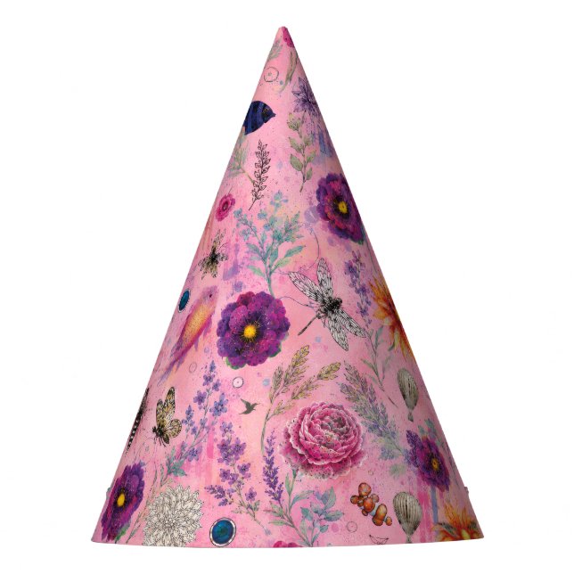 Whimsical Bloom Garden Party Hat (Front)