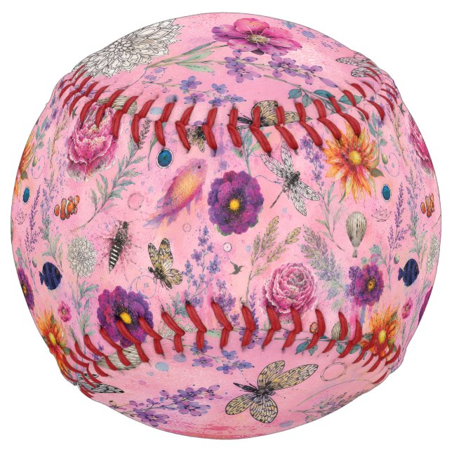 Whimsical Bloom Garden Softball (Front)