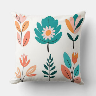 "Whimsical Blooms: Hand-Drawn Boho Pillow Collecti
