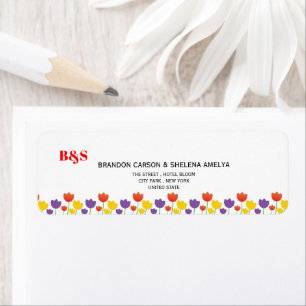 Whimsical Blooms: Vibrant Floral suite Return Address Label