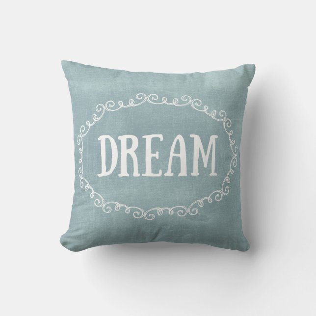 Whimsical Blue Dream Cushion (Front)