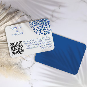 Whimsical Blue Flourish Enclosure Card