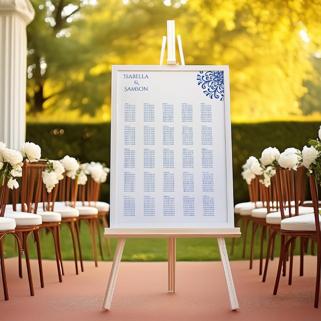 Whimsical Blue Flourish seating chart (Creator Uploaded)