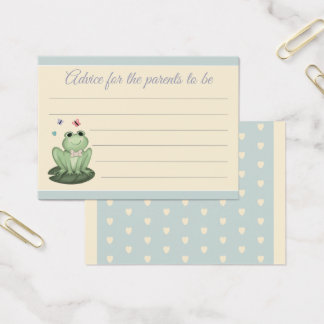 Whimsical Blue Frog Baby Advice for Parents