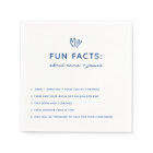 Whimsical Blue Fun Facts Wedding