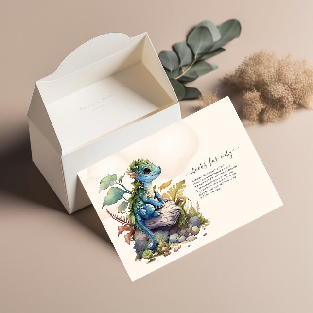Whimsical Blue Teal Dragon Baby Shower Invitation (Creator Uploaded)
