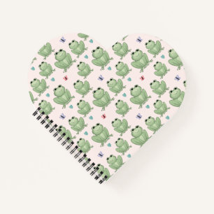 Whimsical Blush Watercolor Frog Nursery Notebook