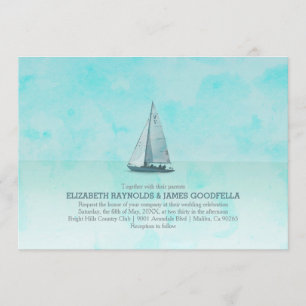 Whimsical Boat Wedding Invitations