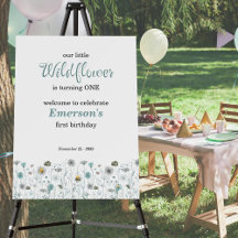 Whimsical Boho Colour Wildflower 1st Birthday Part