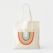 Whimsical Boho Family Rainbow Graphic