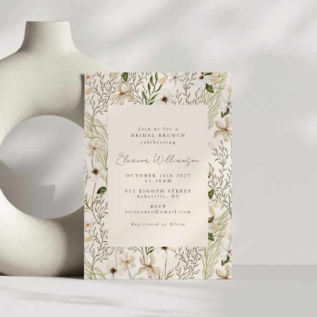 Whimsical Boho Greenery Foliage Bridal Brunch Invitation (Creator Uploaded)