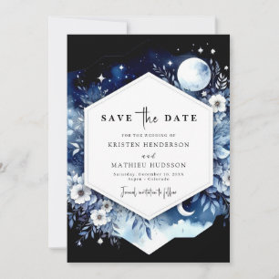 Whimsical Boho Moonlit Wedding Save The Date