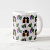 Whimsical Boho Owl & Tropical Monstera Leaf
