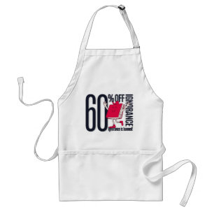 Whimsical Book Character 60 Percent Off Ignorance  Standard Apron