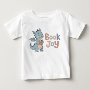 Whimsical Book Joy Dragon Reading Book Baby T-Shirt