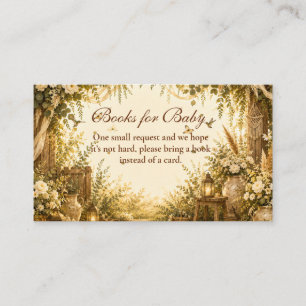 Whimsical Botanical Boho Books for Baby Enclosure Card