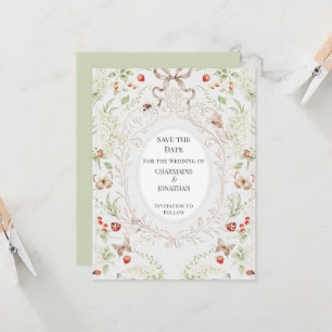 Whimsical Botanical Garden Save the Date Invitation