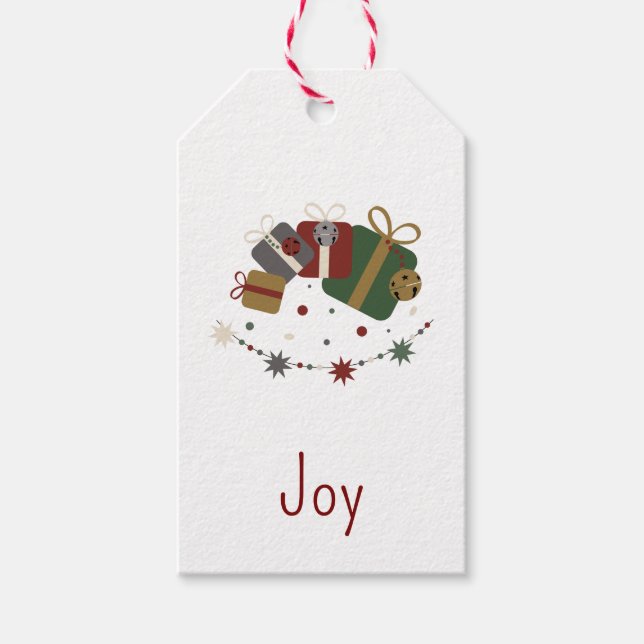 Whimsical Botanical Holiday - Ornaments Gift Tag (Front)