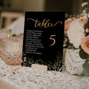 Whimsical Botanical Typography Wedding Table Cards