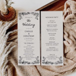 Whimsical Botanical Wedding Program<br><div class="desc">Add a touch of charm to your wedding day with our Whimsical Floral Wedding Program. This beautifully designed program features hand drawn floral illustrations,  perfect for a playful yet elegant celebration. Matching items in our store Cava party design</div>