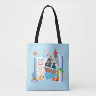 Whimsical Boy Library Book Tote Bag
