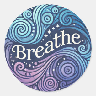 Whimsical Breathe Classic Round Sticker