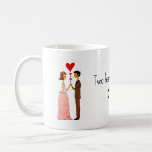 Whimsical Bride and Groom in Love Wedding Coffee Mug
