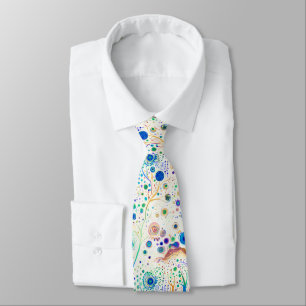 Whimsical Bright Colourful Trees White Tie