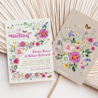 Whimsical Bright Wildflower Meadow Wedding Party