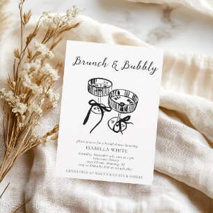 Whimsical Brunch & Bubbly Bridal Shower Invitation