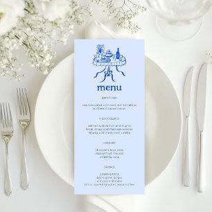 Whimsical Buffet Table Doodle Sketch Modern CUSTOM Menu