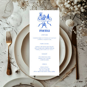 Whimsical Buffet Table Doodle Sketch Modern CUSTOM Menu
