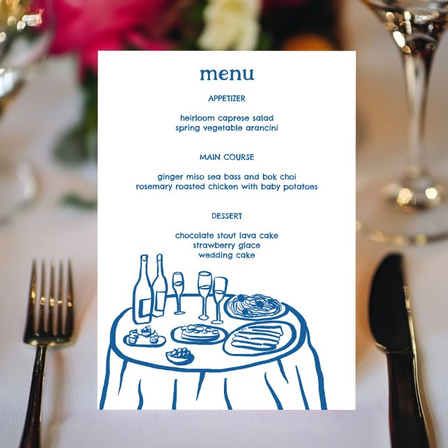 Whimsical Buffet Table Doodle Sketch Modern CUSTOM Menu (Whimsical Buffet Table Doodle Sketch Modern CUSTOM Menu
)