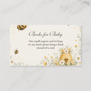 Whimsical Bumble Bee Baby Shower Books for Baby Enclosure Card