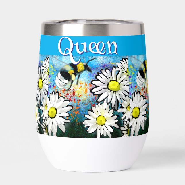 Whimsical Bumble Bee in Daisies Personalised (Back)