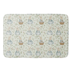 Whimsical Bunny Bliss Easter  Bath Mat