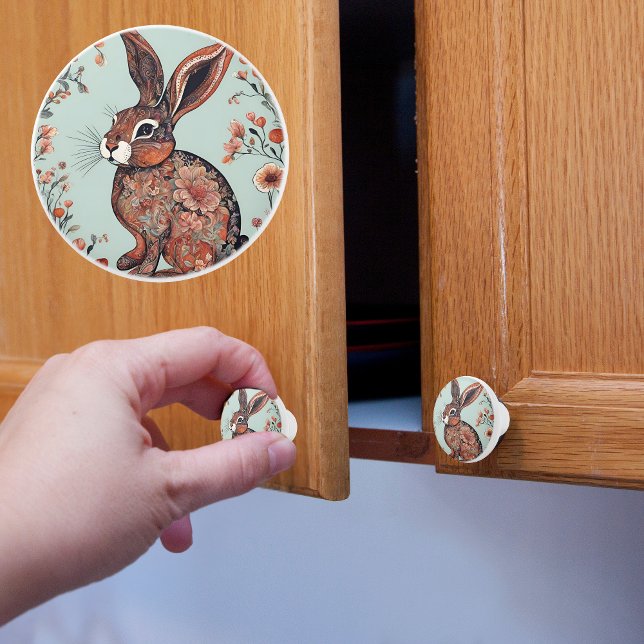 Whimsical Bunny Ceramic Knob (Creator Uploaded)