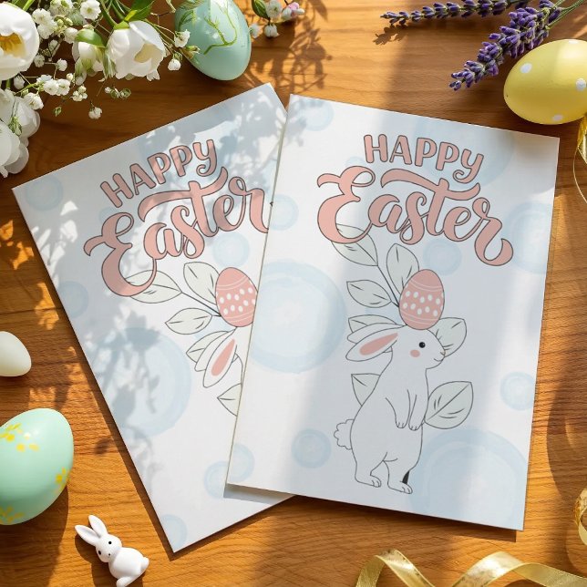 Whimsical Bunny Easter Card | Cute Spring Greeting (Creator Uploaded)