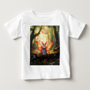 Whimsical bunny in an enchanted forest baby T-Shirt