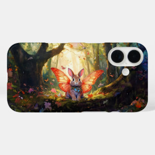 Whimsical bunny in an enchanted forest iPhone 16 case