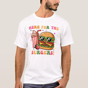 Whimsical Burger & Strawberry Tee – Foodie Fun