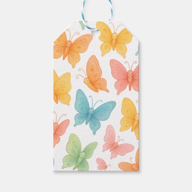 "Whimsical Butterflies" Gift Tags (Front)