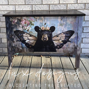 Whimsical Butterfly Bear Floral Decoupage  Tissue Paper