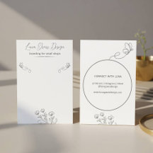 Whimsical Butterfly Floral Custom Jewellery Card