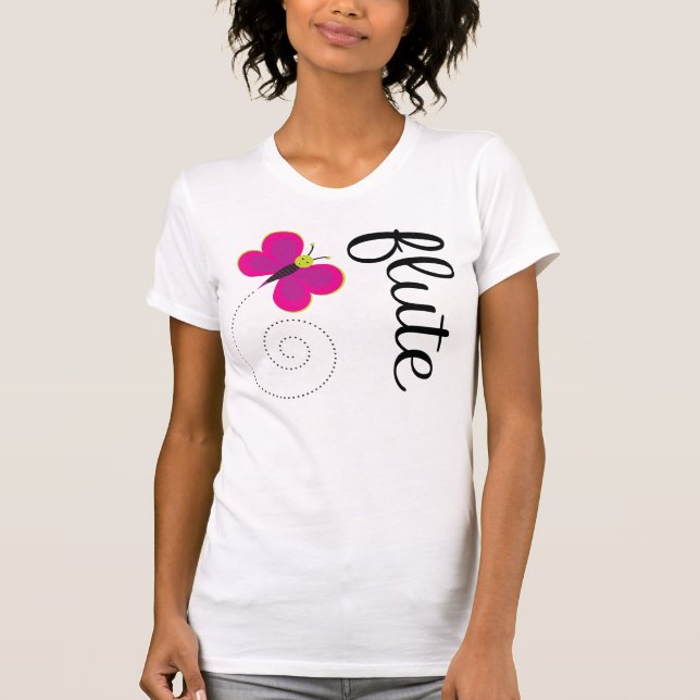 Whimsical butterfly Flute T-shirt (Front)