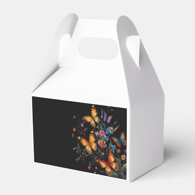 Whimsical Butterfly Garden Favour Box (Back Side)